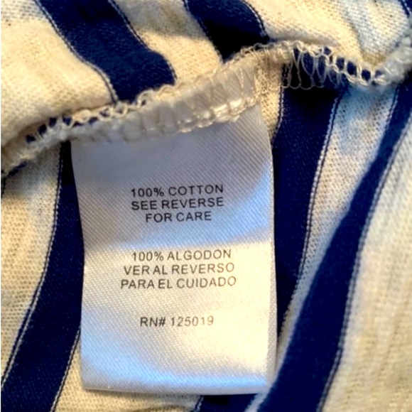 Joseph A Navy blue white eyelet trim tunic SS top Women’s M (8-10) Medium NWOT - Picture 4 of 5